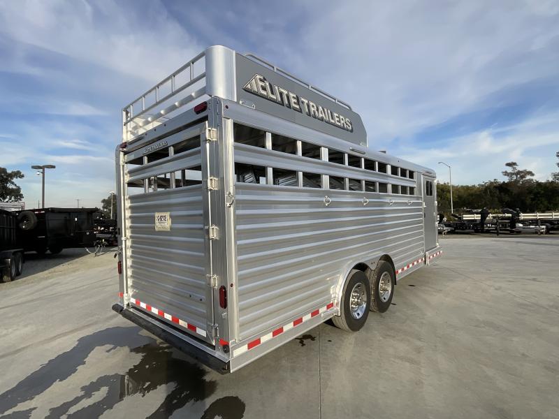 NEW 2024 Elite Trailers 5 Horse Stock Combo BP Horse Trailer 4 NEW 2024 Elite Trailers 5 Horse Stock Combo BP Horse Trailer